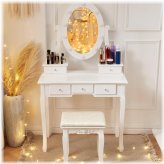 Illuminated Dressing Table with Drawers