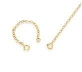 Gold Necklace Extender Chain - 2.0mm Oval Cable Design