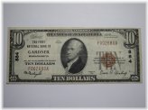 Gardner Massachusetts $10 National Banknote from 1929 (Ch. #884)