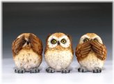 Three Wise Owls Figurine Set