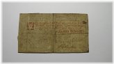 1758 New Jersey Fifteen Shillings Colonial Currency Note