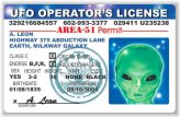 Nevada Extraterrestrial License ID Card