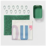 Powerful Green Bathroom Set