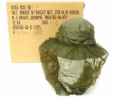 Green Jungle Hat with Netting - Authentic Vietnam War Era Design