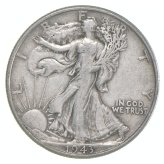 1943 XF Liberty Stride Half Dollar