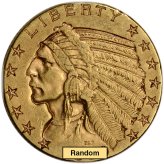 Vintage American Gold: $5 Indian Head Half Eagle in Very Fine Condition