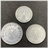 World War II German Zinc Reichspfennig Coin Set