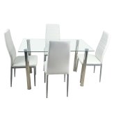 Metallic Glass Dining Ensemble