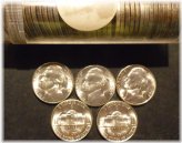 Vintage Jefferson Nickel Roll from 1945-S in Choice/Gem BU Condition