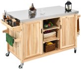 Wooden Grill Station Cabinet