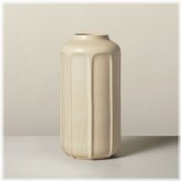 Taupe Faceted Ceramic Vase