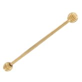 Golden Ribbed Collar Pin