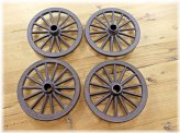 Rustic Miniature Cast Iron Wagon Wheel Set