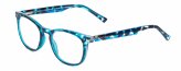 Blue Crystal Round Reading Glasses