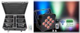 Blackout Wireless Rechargeable DJ Lights Set with Charging Case