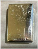 Silver Lighter Case with Etched Design