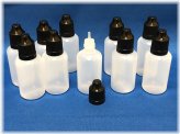 DropletEase 1oz LDPE Eye Dropper Bottles with Black Caps (Pack of 10)