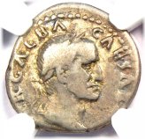Galba Silver Denarius - 68-69 AD Certified NGC Choice Fine