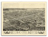 Kokomo Indiana 1868 Historic Panoramic Town Map - 18x24