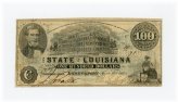 Louisiana Civil War Era $100 Note