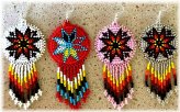 Rainbow Fringe Beaded Earrings