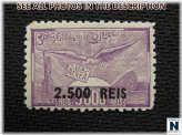 Brazilian Airmail Stamp - 1931 Surcharge on Back, MNH VF