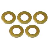 Zinc-Plated Flat Washers for 1" Bolts - Pack of 5