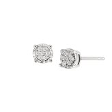 Halo Diamond Stud Earrings