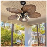 Tropical Breeze Palm Leaf Ceiling Fan