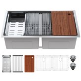 Stainless Double Bowl Sink Kit