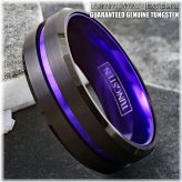 Midnight Amethyst Tungsten Ring