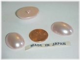 Vintage Japan Pink Pearl Oval Cabochons