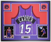 Purple Toronto Jersey Signed by Vince Carter with Fanatics COA and Frame