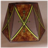 Antique Amber Hexagon Mica Floor Lamp Shade