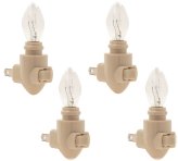 Ivory Nightlight Set with 4 Bulbs