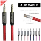 Nylon Braided Audio Link Cable for Car, PC, and Phone