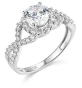Twisted Halo Diamond Solitaire Ring