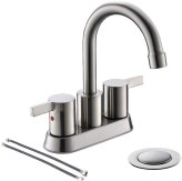 Elegant Dual-Handle Vanity Faucet with Drain