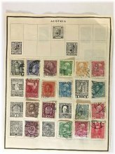 Austrian Vintage Stamp Collection: Set of 18 Unique Postage Stamps