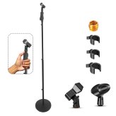 QuickClutch Round-Base Microphone Stand