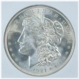 Morgan Silver Dollar - Brilliant Uncirculated 1921