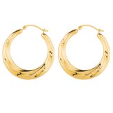 Golden Swirl Hoop Earrings