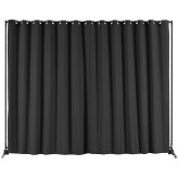 Portable Panel Divider - Black Rolling Screen