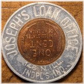 Joseph's Loan Office Good Luck Encased Cent Token