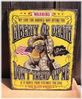 Liberty Defenders Vintage Metal Plaque