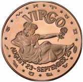 Zodiac Copper Round - Virgo