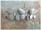 Silver Plated Butterfly Hair Barrette Clip