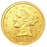 Liberty Gold Half Eagle - 1843-O - NGC XF40