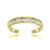 Golden Channel Toe Ring