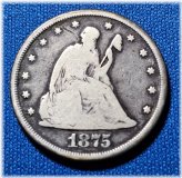 Rare Seated 20-Cent Coin - 1875-CC